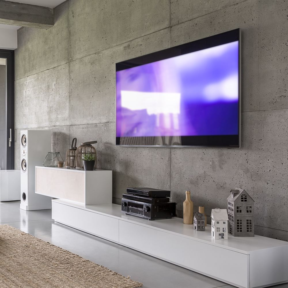 XLarge Heavy Duty Fixed Curved Flat TV Wall Mount 60100" Lithe